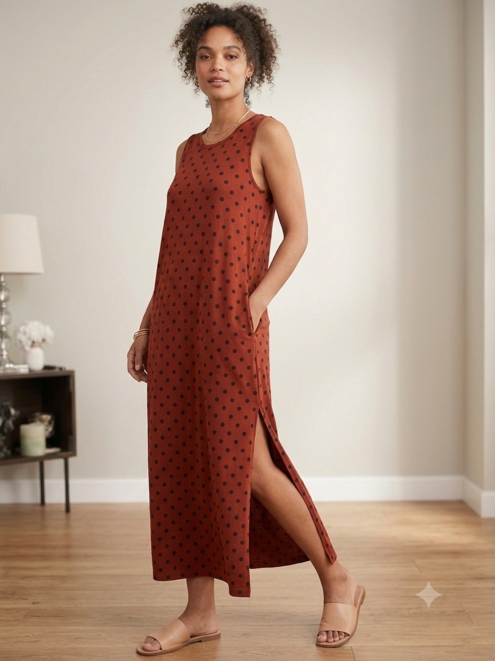 Land’s End Polka Dot Maxi Dress